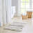 Woven Texture Stripe Bath Rug Grey 22X58