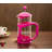 OVENTE French Press Coffee Maker 34 Ounce with Heat Resistant Borosilicate Glass & Stainless Steel 4-Level Filtration System, Portable Cold Brew Coffee Maker for Travel, Camping or Gift, Red FPT34R-14197459-11285100