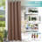 Blackout Outdoor Curtains 2 Panels Waterproof, Thermal Insulated Stainless Steel Rustproof Grommet Indoor Outdoor Curtains & Drapes for Yard/Gazebo Grommet-718971360-718971358