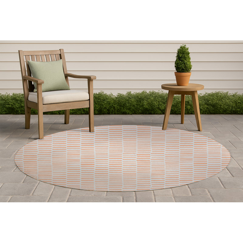 Tapis d'extérieur antidérapant Flat Attack, Rond 5 pi