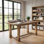 Bureau de direction 63 po en bois massif, grand bureau de ferme-1668767299