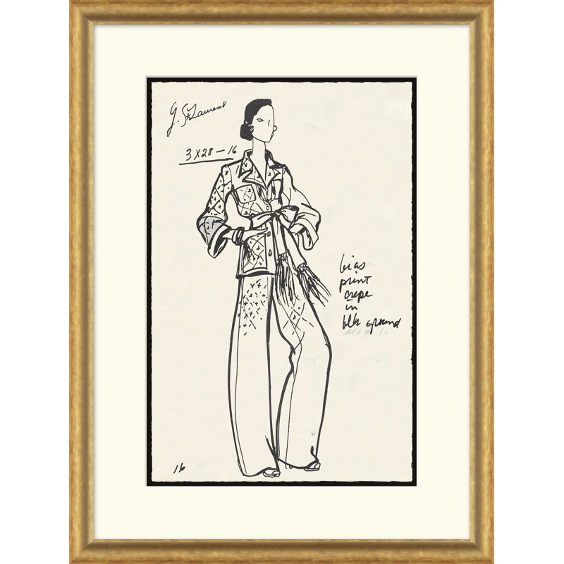 Vintage Fashion Sketches Print by Esther Larson