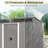 8 X 6 Ft Outdoor Storage With Lockable Doors & Transparent Panel - And Rust- Galvanized Steel 8Ft 6Ft Sliding Keeps Items Dry Protected