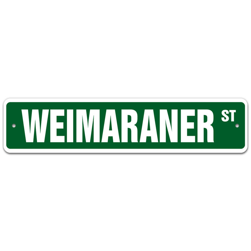 Grand animal de race Weimaraner, H 7 po x l 30 po x P 0,1 po