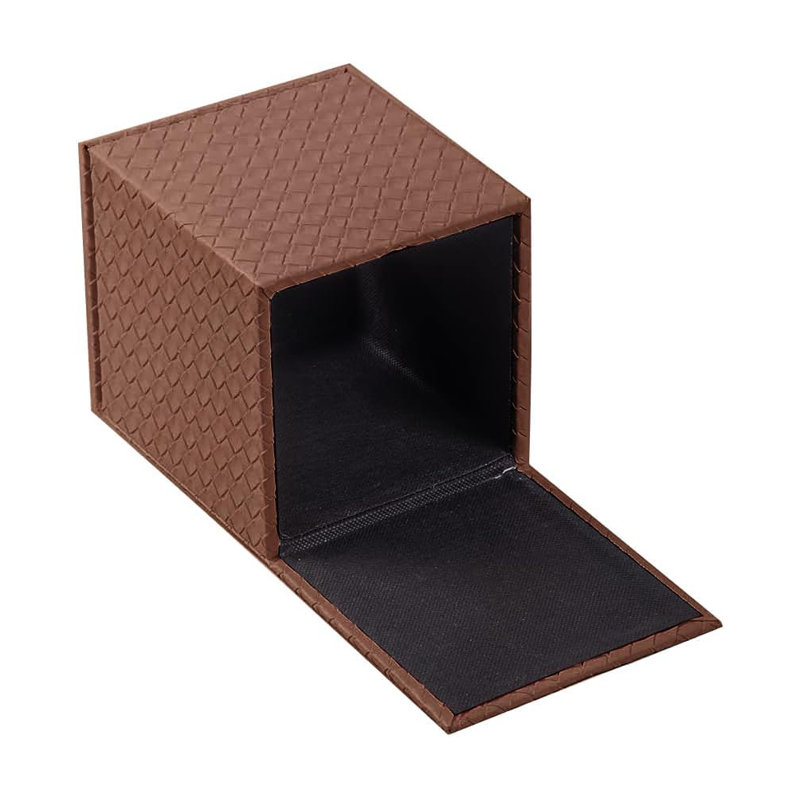 Square PU fabric Tissue Box Cover, Brown