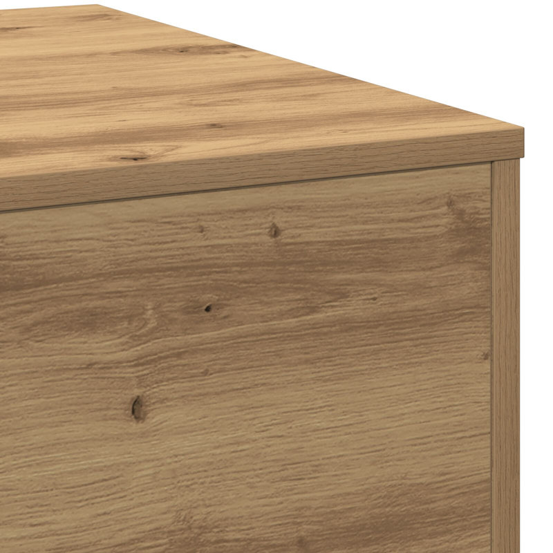 Table basse vidaXL chêne artisanal 21,65 po x 21,65 po x 12,20 po, Chêne fumé, H 12,2 po x L 21,7 po x l 21,7 po