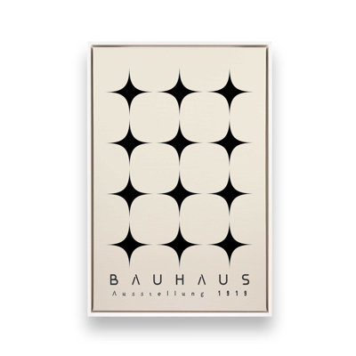 Minimalist Bauhaus Stars Canvas Print