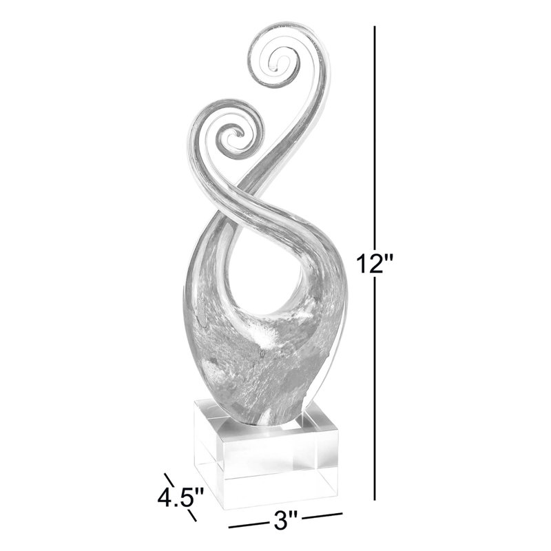 Monet Murano Glass Swirl Centerpiece Sculpture