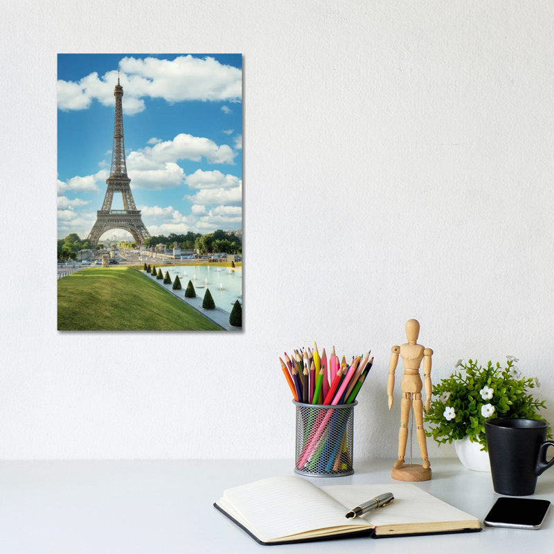 Eiffel Tower View III 1 Piece Wrapped Canvas Wall Art, 20.32 cm H x 30.48 cm W