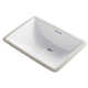 Elavo White Ceramic Rectangular Undermount Bathroom Sink