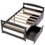 Lit plateforme simple avec deux tiroirs-1117658031