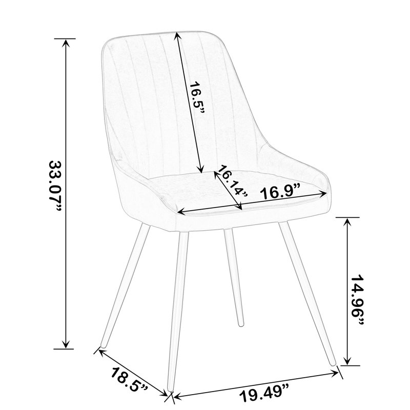 Chaise d'appoint rembourrée Eural, Brun