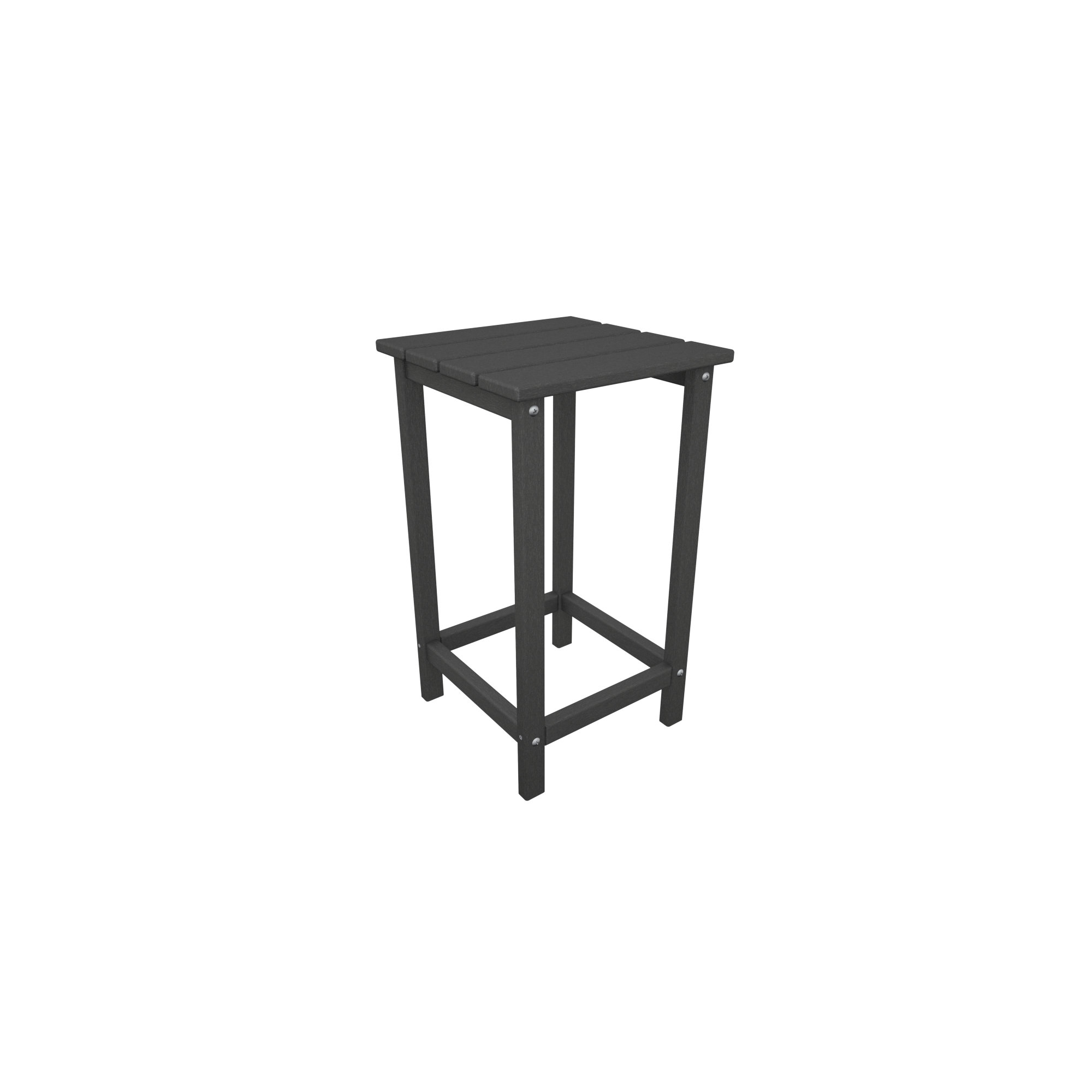 POLYWOOD Long Island 26" Counter Side Table, Slate Gray