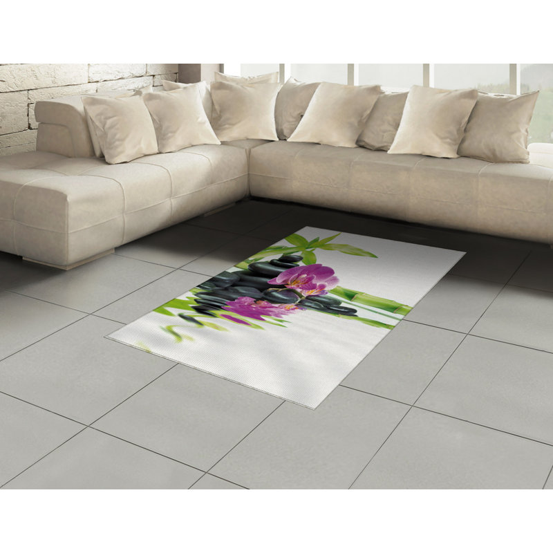 Floral Boho High Density Long Fiber Poly Threads Decorative Area Rug Carpet, Rectangle 4' x 5'8"