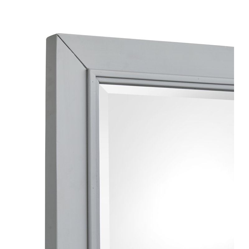 Monti Grey Landscape Mirror, Gray