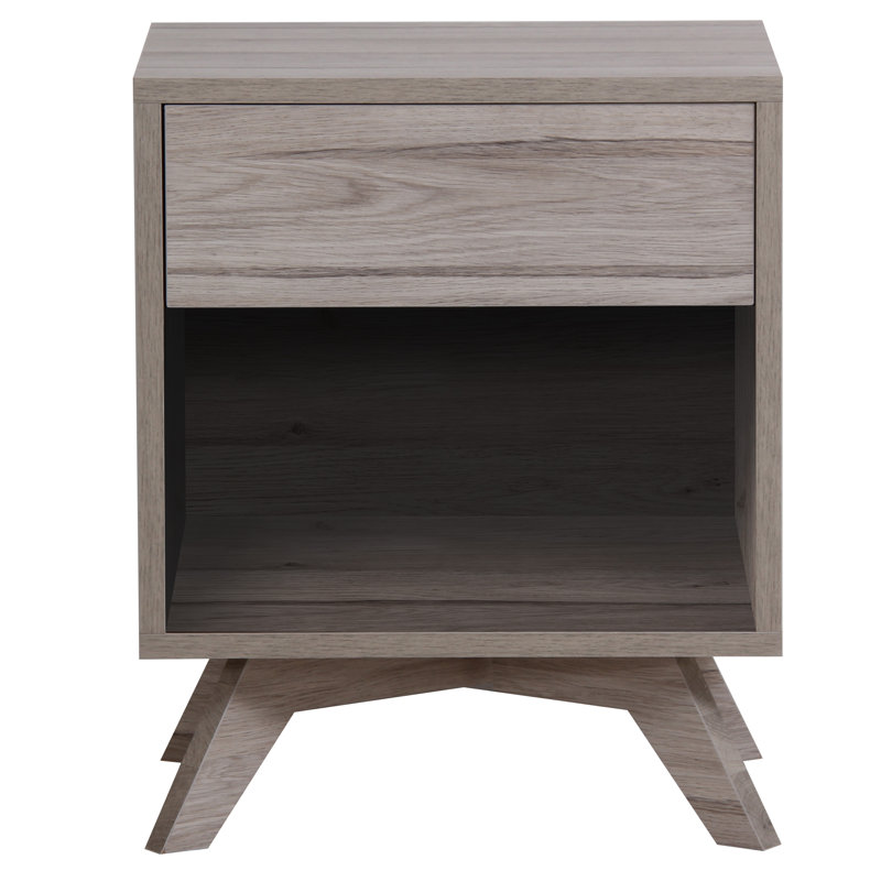 Silliman 48cm W Manufactured Wood Bedside Table, Oak