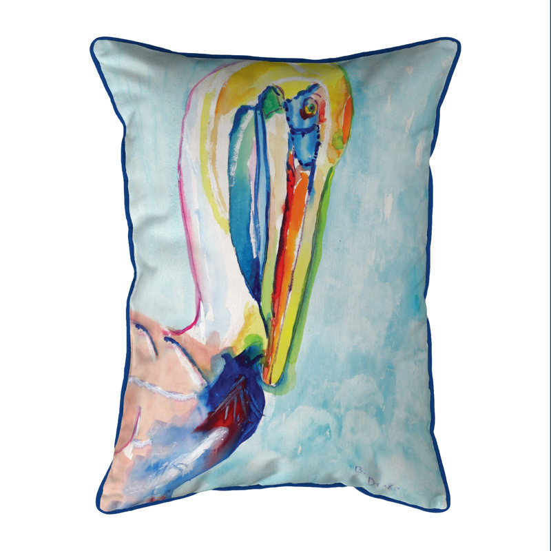 Pelican Outdoor Reversible Throw Pillow, Extra Large