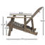 Chaise Adirondack pliable avec repose-pieds escamotable, inclinable d'extérieur en bois massif, teint-486691748