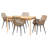 Hileman 4 - Person Rattan Dining Set