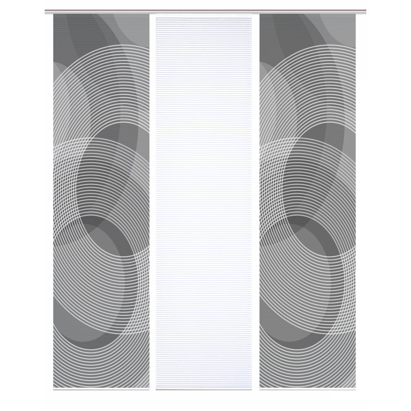 Semi Sheer Sliding Panel, Anthracite