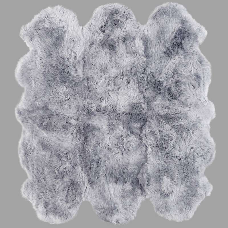 Bjorn Solid Colour Sheepskin Area Rug, Novelty 160 x  190cm