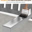 4 chaises de patio en aluminium toutes saisons de 23 pouces avec structure et coussins gris, idéales pour les réceptions en plein air sur le balcon