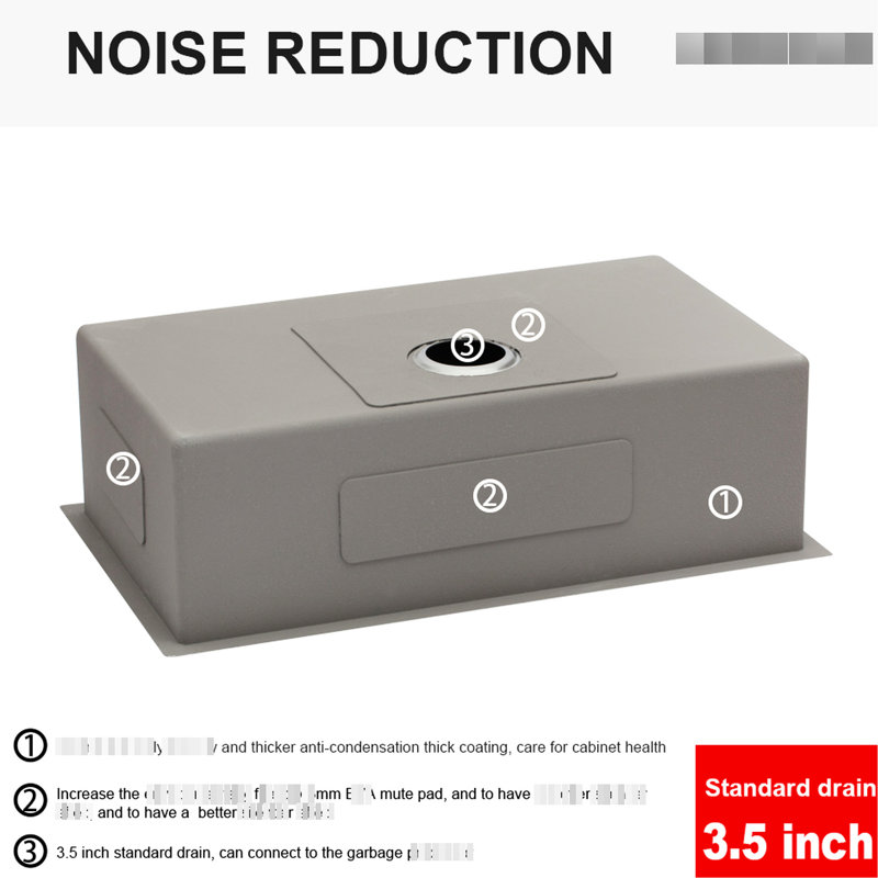 Stainless Steel Undermount Basin Sink 30 Inch - 16 Gauge, 10" Deep, With R10 Rounded Corner And Included Pack Clips Template 18"X10" 304 Steel, Easy Finish Drain Assembly