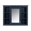 Armoire à miroir murale bleue de salle de bain 35 po x 27,5 po, rangement polyvalent et conception élégante-654414983