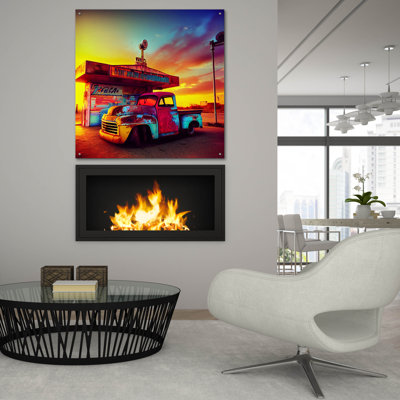 Epic Art «Route 66 9» par Ray Heere, verre acrylique «Route 66 9» par Ray Heere