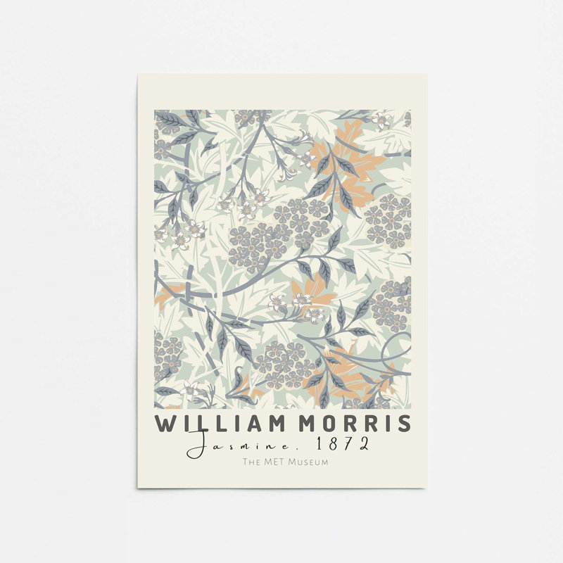 «Beige Jasmine» par William Morris, reproduction, Sans cadre, papier, H 16 po x l 12 po