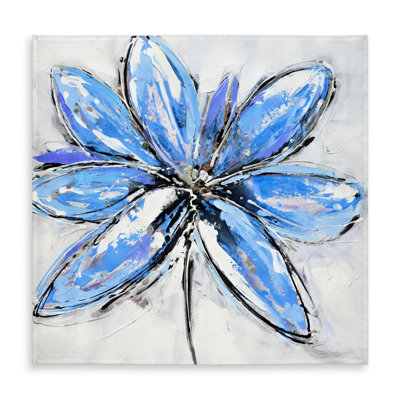 Blue Flower Tablecloth - Indoor Outdoor Home Decor | Flowers Office