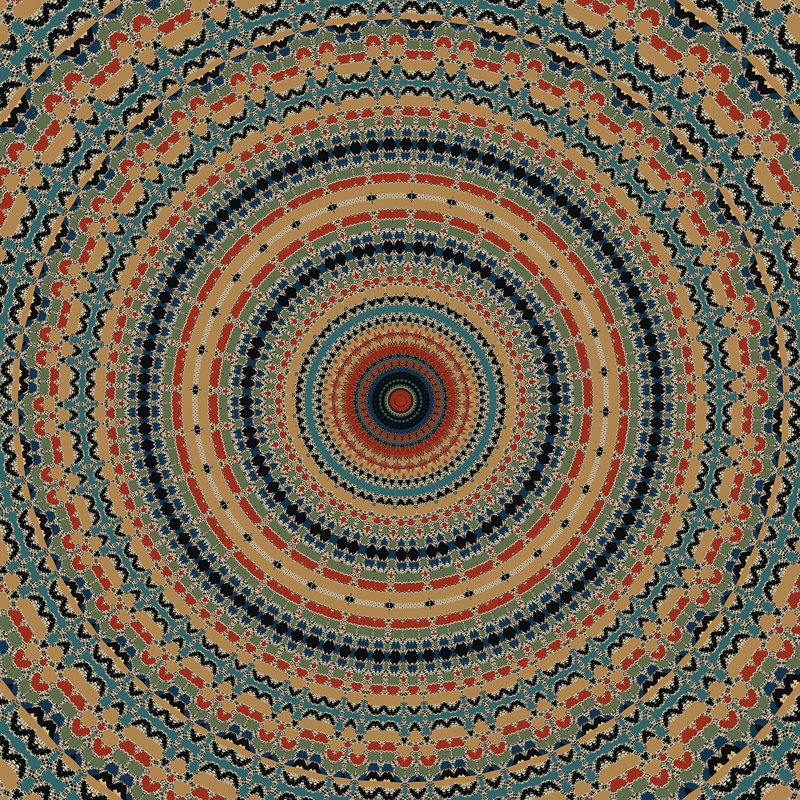Boho mandala marocain, H 12 po x l 12 po