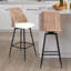 Swivel Upholstered Rattan Back Counter & Bar Stool-422333118
