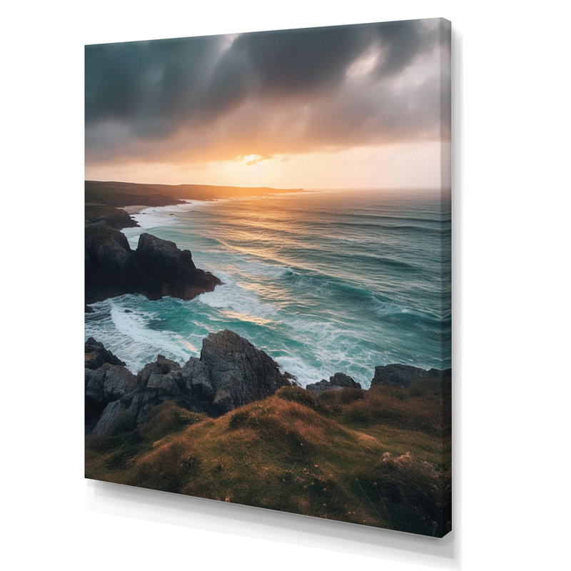 Impression sur toile Seaside Serenity II, H 32 po x l 16 po x P 1 po, Toile tendue