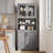 Bathroom Cabinet, Freestanding Bathroom Storage Cabinet with Glass Doors and Adjustable Shelves, 67" Cupboard Modern Storage Cabinet for Kitchen, Pantry, Living Room