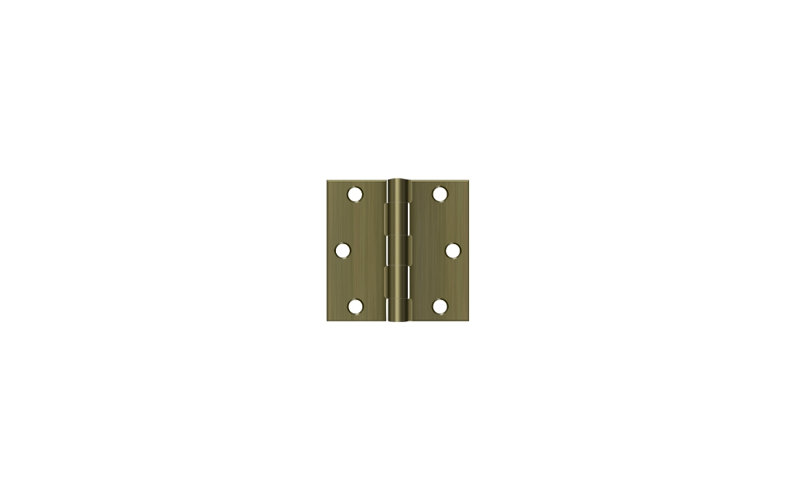 Steel Hinge, Antique Brass