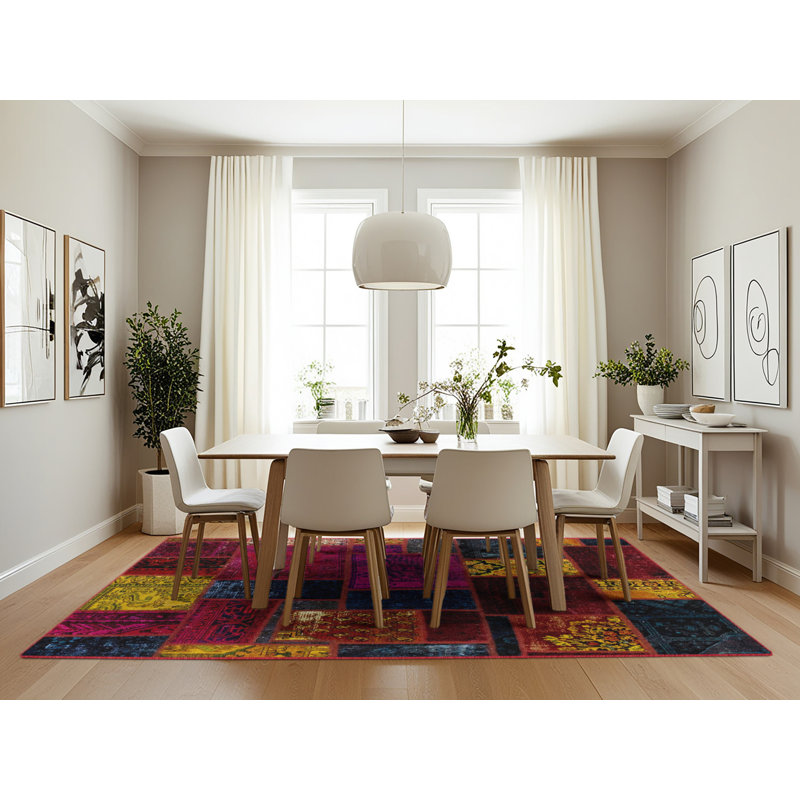 Abstract Indoor Rug, Rectangle 7' x 10'