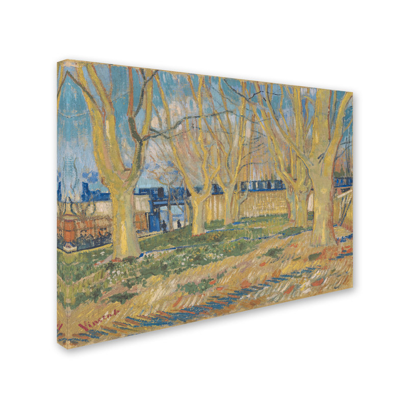 « the blue train », reproduction sur toile tendue, H 14 po x l 19 po