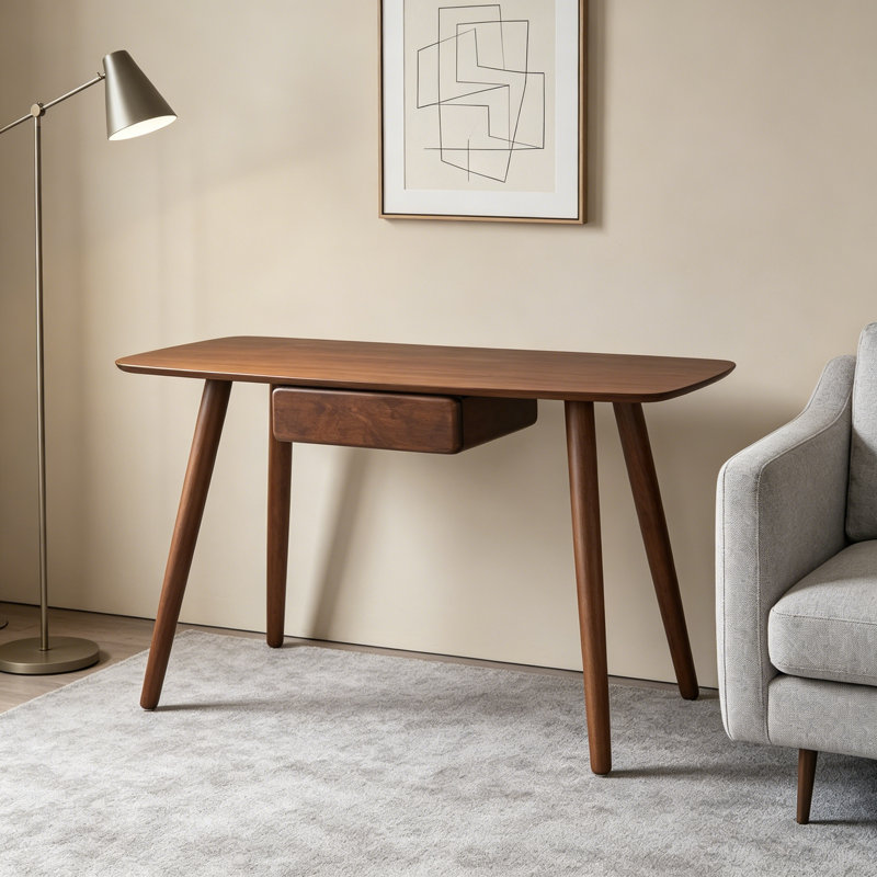 Study Computer Desk,Office Desk, Study Table,Writing Desk With Drawer For Home ,Office Modern Furniture,Walnut Color