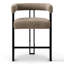 24" Upholstered Tweed Solid Back Counter Stool-1833090547