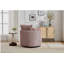 Fauteuil d'appoint pivotant rose, fauteuil demi-tonneau pivotant rond, fauteuil, fauteuil rembourré, fauteuil de lecture, fauteuil de lecture, fauteuil simple, bureau de chambre à coucher