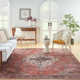 Lisle Machine Washable Persian Rust Multicolor Area Rug