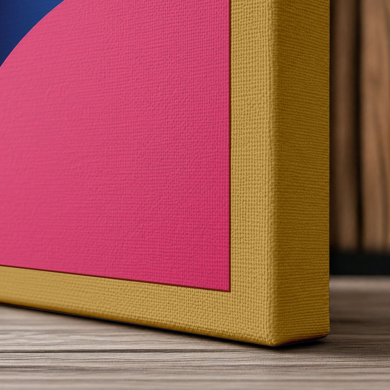 Colour Harmony Geometric - Wrapped Canvas, 36x24 - 91.4 x 61.0 cm, Ochre Border