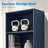 5-Tier Bookshelf With Door - Wooden Storage Bookcase, Display Cabinet For Home & Office, Blue-406046995-406046992