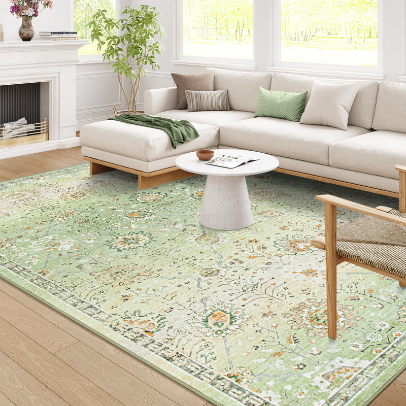 Kaldi Vintage Classic Washable Area Rug - Elegant Timeless Design for Living Room, Bedroom, or Dining Room Decor