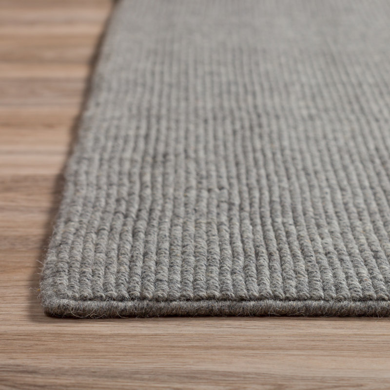 Tapis cendré en laine Acevevo, Rectangle 3 pi 6 po x 5 pi 6 po