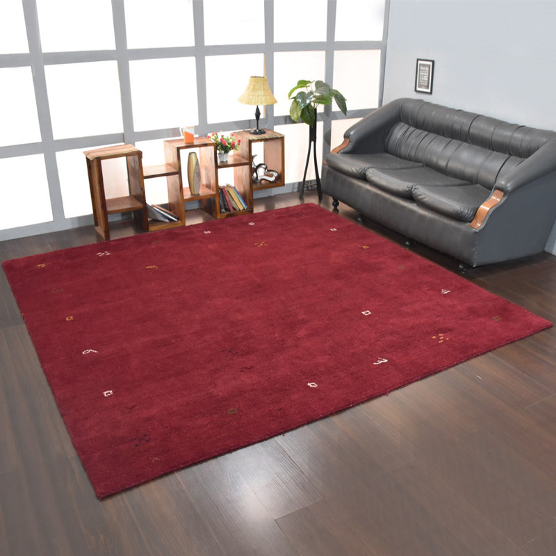 Tapis d'ameublement en soie nouée à la main Amandra, Carré 8 pi