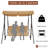 2 Person Porch Swing with Canopy-70109904