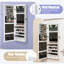 Armoire à bijoux verrouillable murale à miroir avec lumières DEL