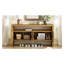 Buffet U_Style de 60 po, armoire de rangement en placage de bois massif avec tablette ouverte pour hall d'entrée et console de salon